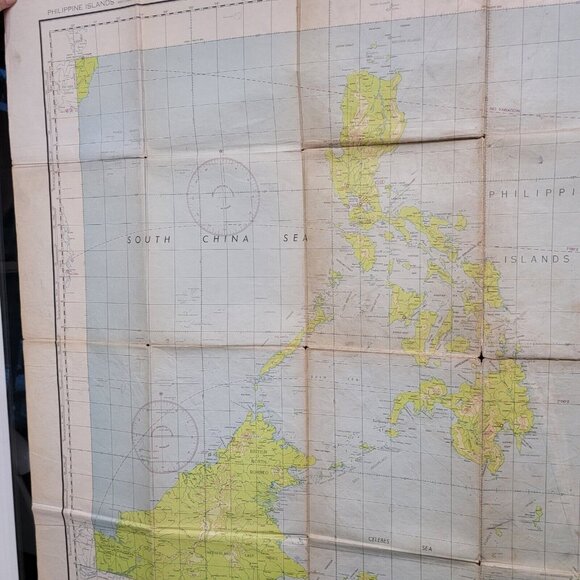 Feb 1944 WWII Amy Air Forces Long Range Navigation Chart Philippine Island Topo - Picture 6 of 16